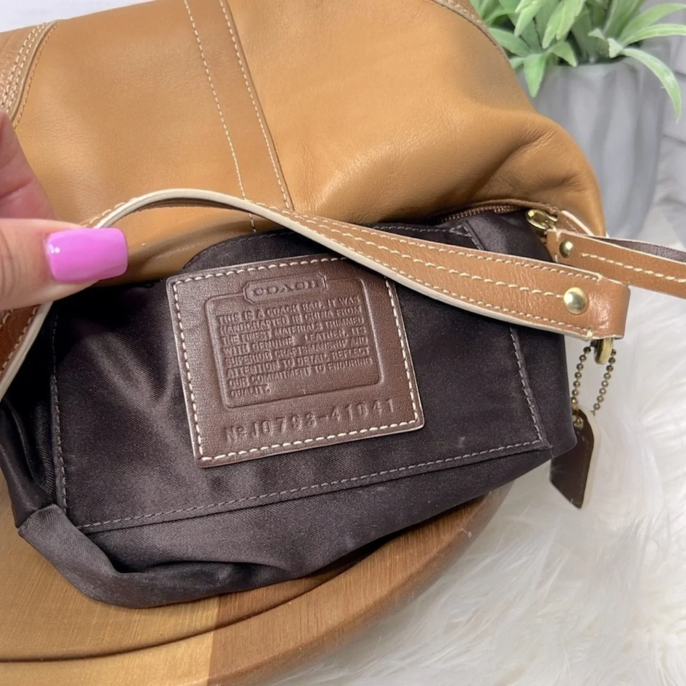VINTAGE COACH l Signature Leather Mini Demi Bag Y2k Baguette Retro 90s - Picture 3 of 11